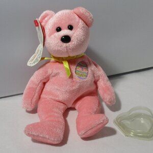 Ty Beanie Baby Babies 2.0 Eggs 2008 Pink Easter Bear Secret Code Retired